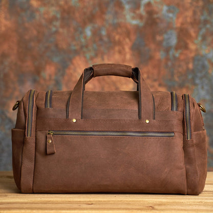 Sac de Sport Cuir Homme Léandre | Multi-Poches Premium Sac de voyage