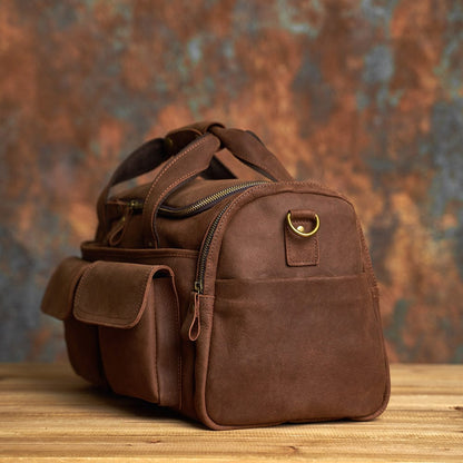 Sac de Sport Cuir Homme Léandre | Multi-Poches Premium Sac de voyage
