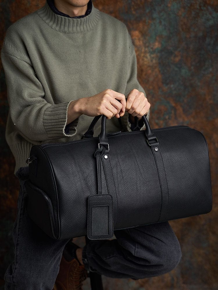 STILORD 'Santiago' Sac De Voyage Cuir Véritable 28L – Week-end, Sport, Business, Bandoulière