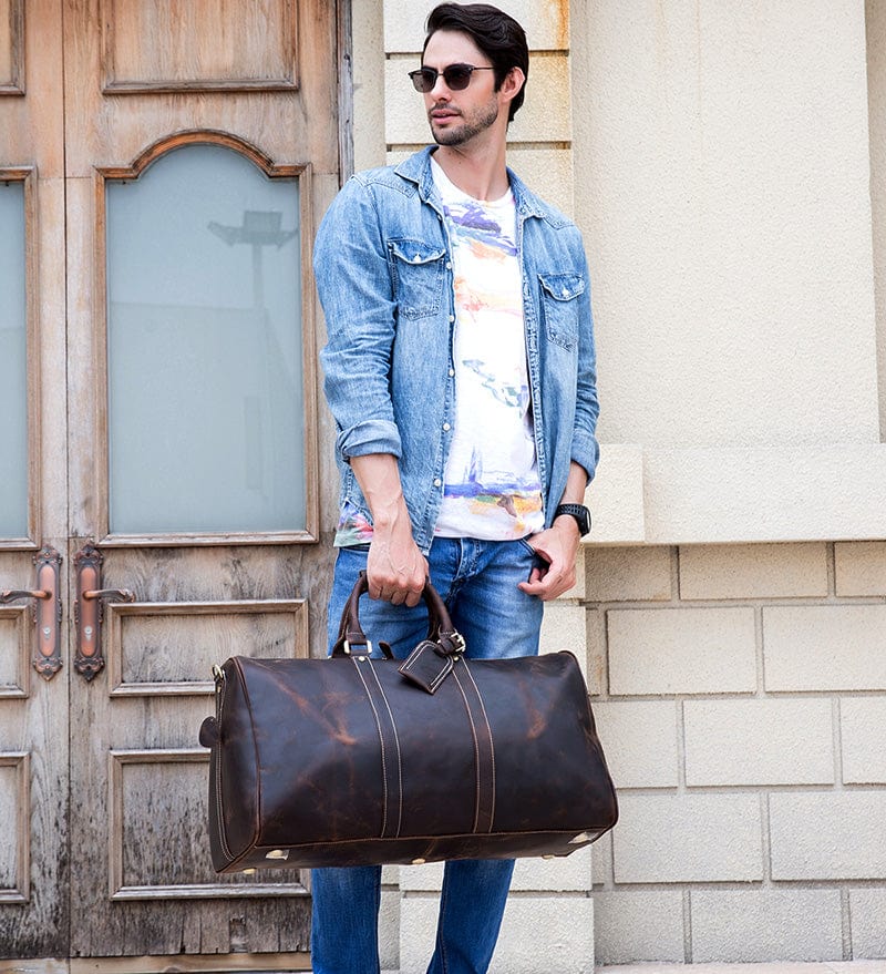 Sac en cuir de voyage pour homme