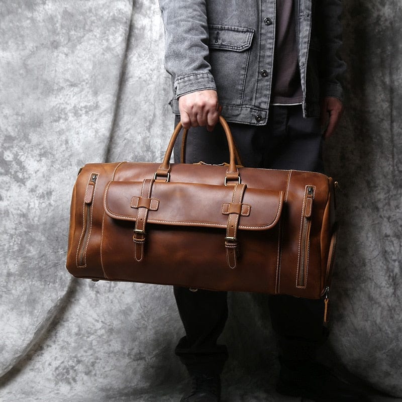 Sac en Cuir de Voyage pour Homme, Sac Cuir Homme Voyage