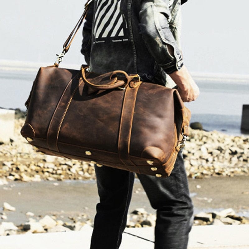 Sac en Cuir de Voyage pour Homme, Sac Cuir Homme Voyage