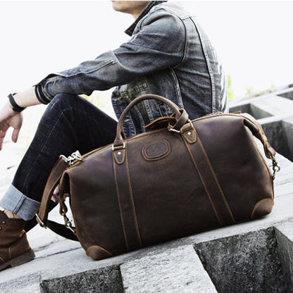 Sac Voyage Homme Cuir Soan | La Casa du Cuir Café / Cuir Sac de voyage