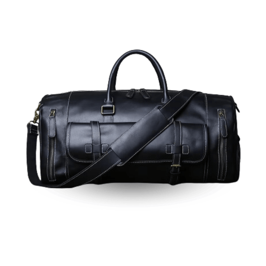 Sac Voyage Homme Cuir  Noir / Cuir / 50 CM Sac de voyage