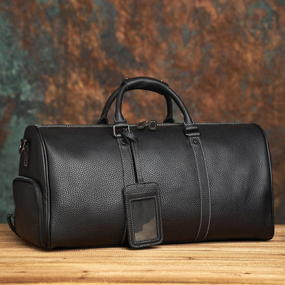 Sac Voyage Homme Cuir Kaïs, sac week end pour homme, 
sac en cuir de voyage pour homme​, Sac de voyage homme cuir vintage Kaïs dimensions 50 x 23 x 25 cm