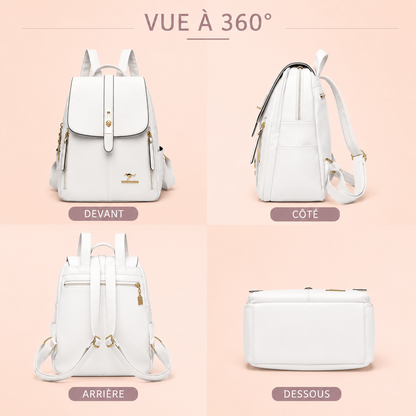 Sac à Dos Blanc | La Casa du Cuir Blanc / Cuir Vegan sac à dos