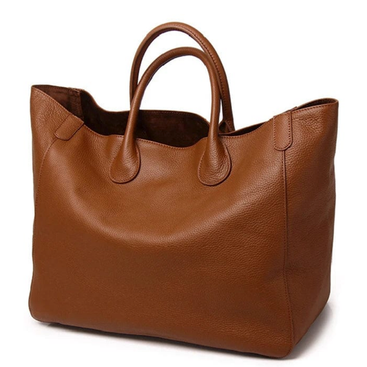 Sac Cabas Camel Cuir
