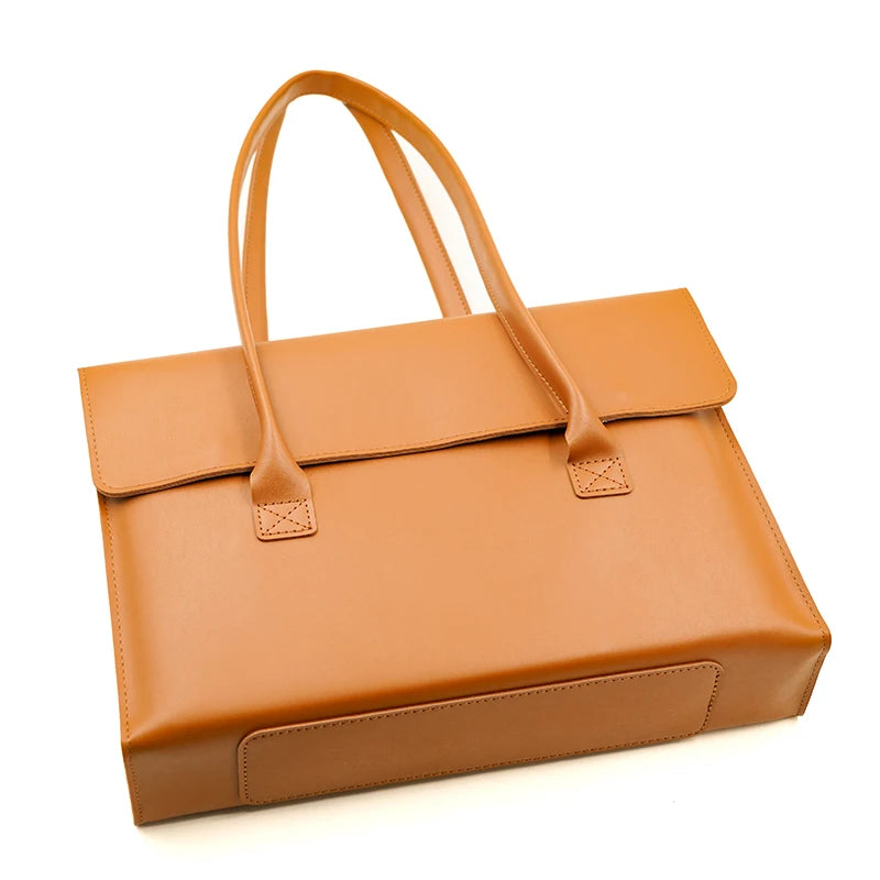 Sacoche Ordinateur Cuir Femme Lou | 15,6” Chic & Tendance Sac Cuir Femme