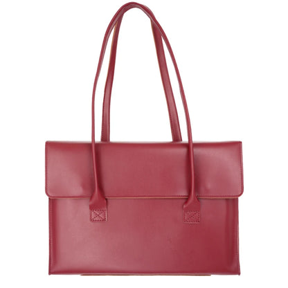 Sacoche Ordinateur Cuir Femme Lou | 15,6” Chic & Tendance Rouge / 15.6 Pouces / Cuir Vegan Sac Cuir Femme