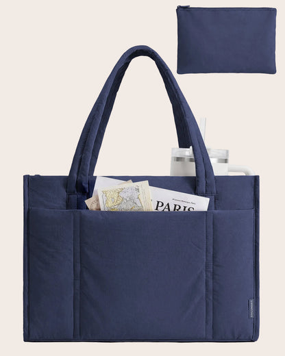 Tote Bag Alma – Sac à Main The Tote Bag Femme Bleu Foncé / Imperméable Sac Cabas