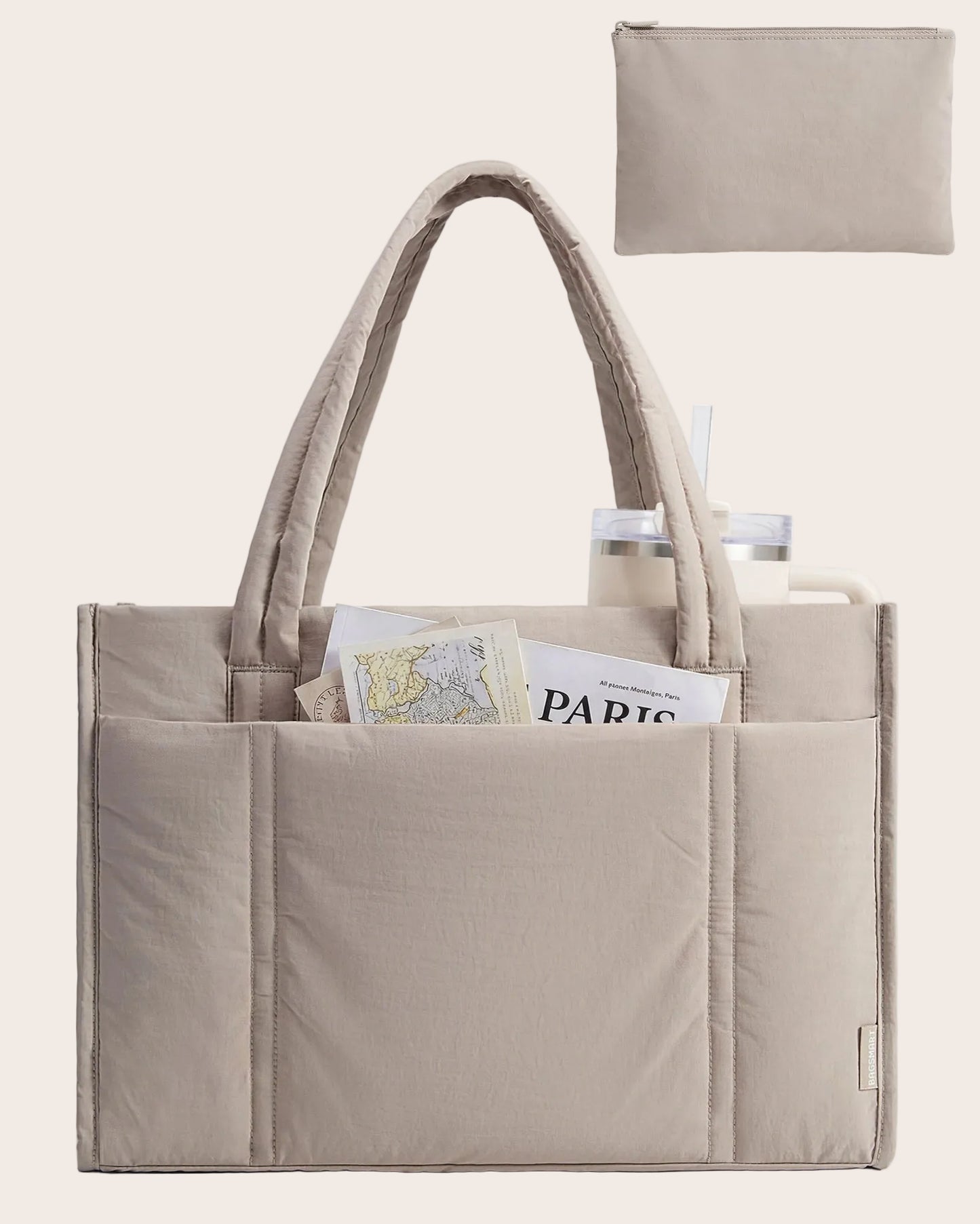 Tote Bag Alma – Sac à Main The Tote Bag Femme Khaki / Imperméable Sac Cabas