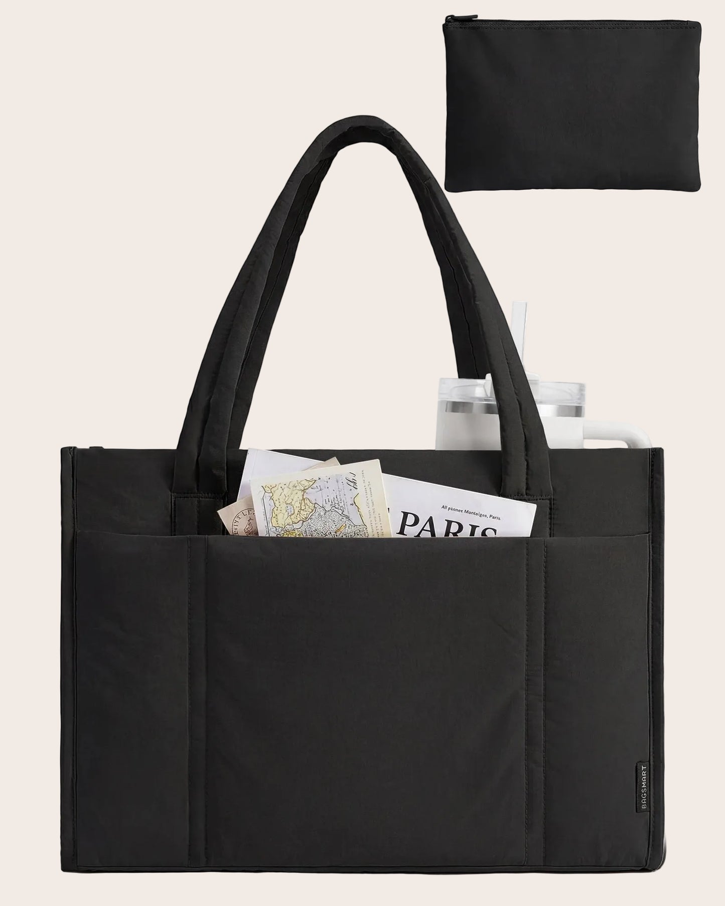 Tote Bag Alma – Sac à Main The Tote Bag Femme Noir / Imperméable Sac Cabas