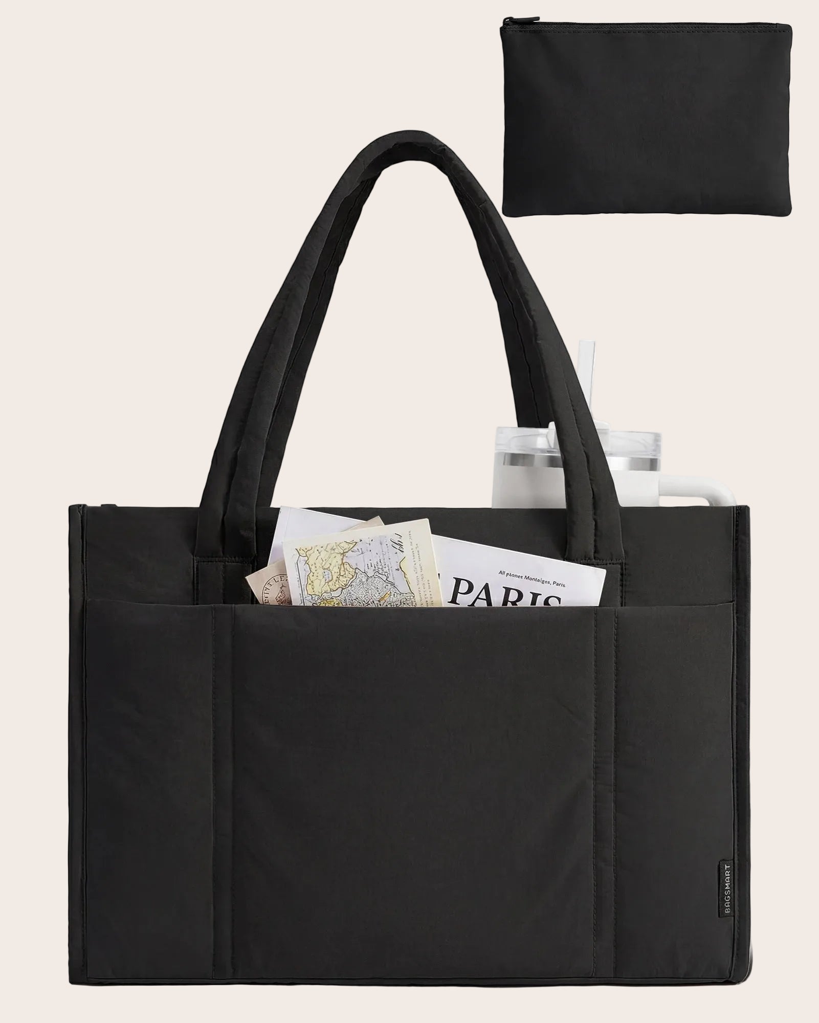 Tote Bag Alma – Sac à Main The Tote Bag Femme Noir / Imperméable Sac Cabas