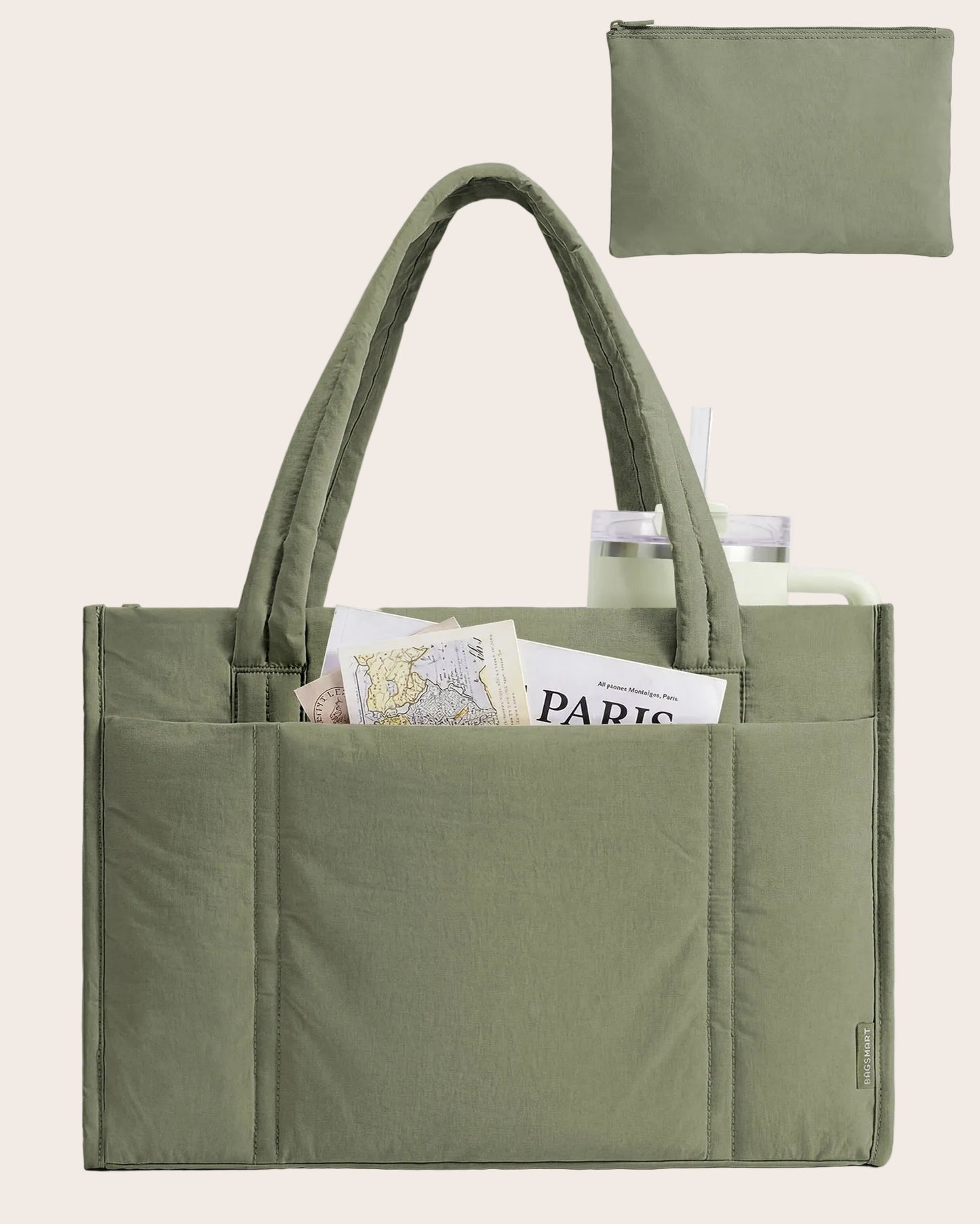 Tote Bag Alma – Sac à Main The Tote Bag Femme Vert / Imperméable Sac Cabas