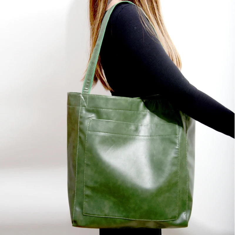Tote bag cuir Sandrine – Grand format chic à petit prix Sac Cabas