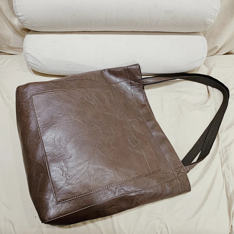 Tote bag cuir Sandrine – Grand format chic à petit prix Sac Cabas