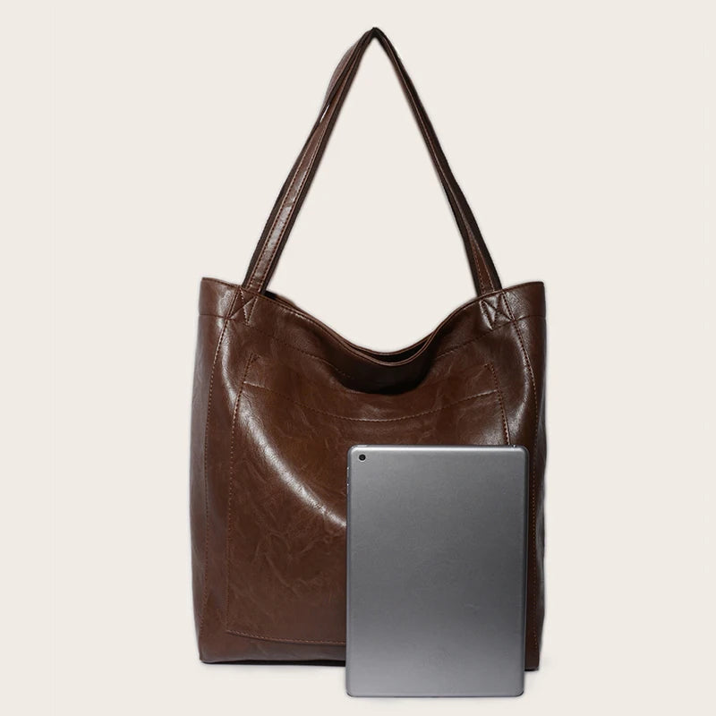 Tote bag cuir Sandrine – Grand format chic à petit prix Sac Cabas
