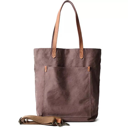 Tote Bag Oslo | Sac Cabas Unisexe Chic & Quotidien Café / Toile + Cuir