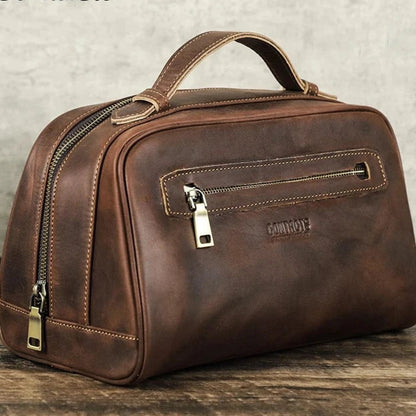 Trousse de Toilette de Voyage pour Homme｜La Casa Du Cuir Café