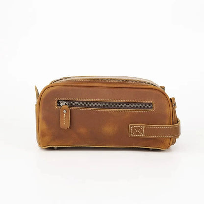 Trousse de Toilette en Cuir Homme｜La Casa Du Cuir Marron