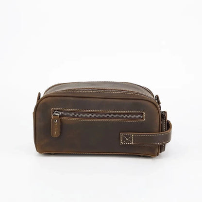 Trousse de Toilette en Cuir Homme｜La Casa Du Cuir Café