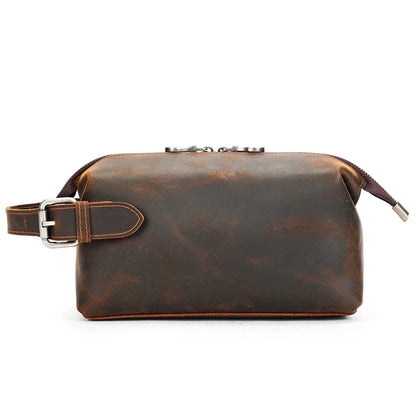 Trousse de Toilette en Cuir pour Homme｜La Casa Du Cuir Café
