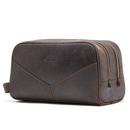 Trousse de Toilette Homme Cuir｜La Casa Du Cuir Café