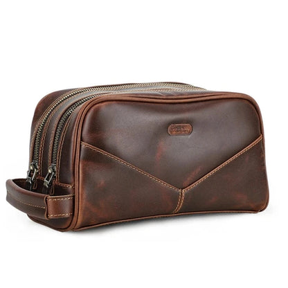 Trousse de Toilette Homme Cuir｜La Casa Du Cuir Marron