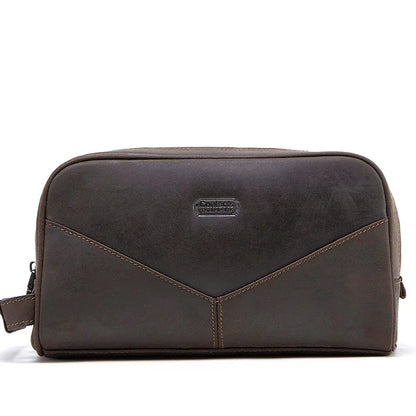 Trousse de Toilette Homme Personnalisée｜La Casa Du Cuir Café / Votre Nom