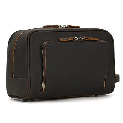 Trousse de Toilette Homme Voyage｜La Casa Du Cuir Café