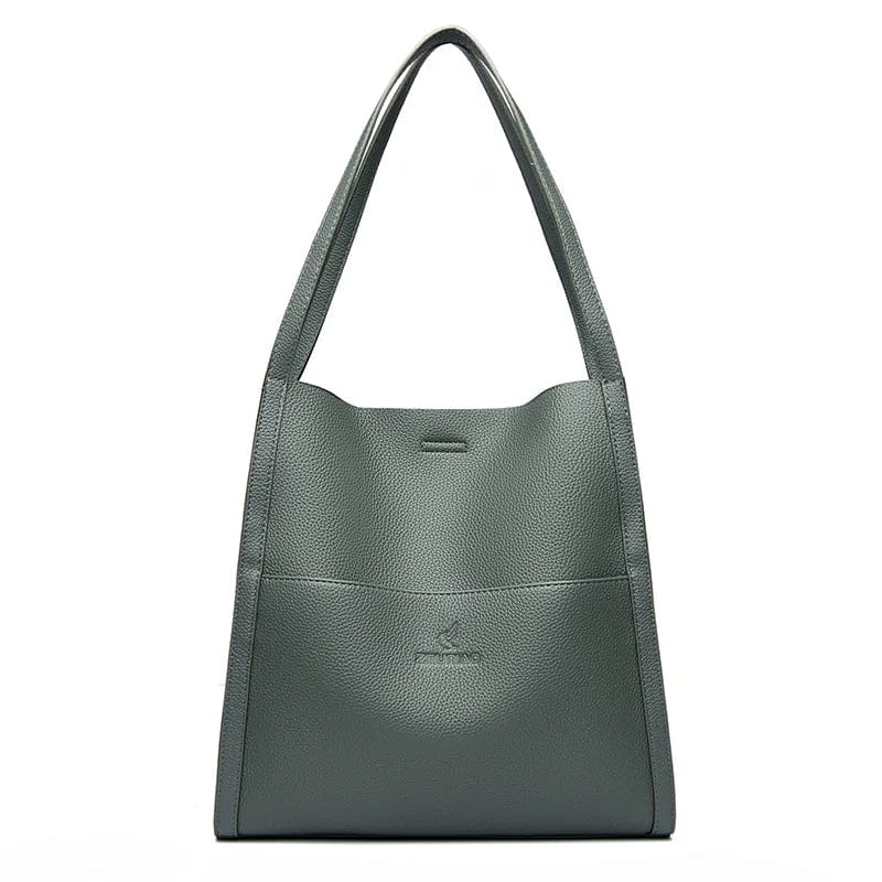 Vert / Cuir Vegan Sac Cabas